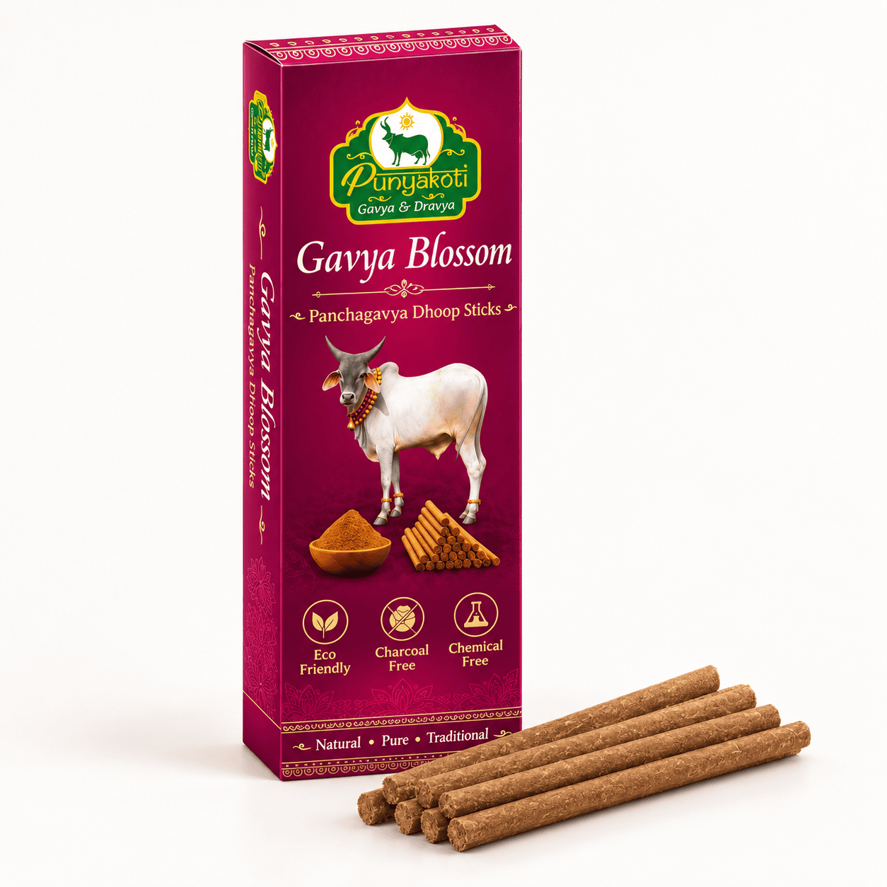 Punyakoti Gavya Blossom Panchagavya Dhoop Sticks