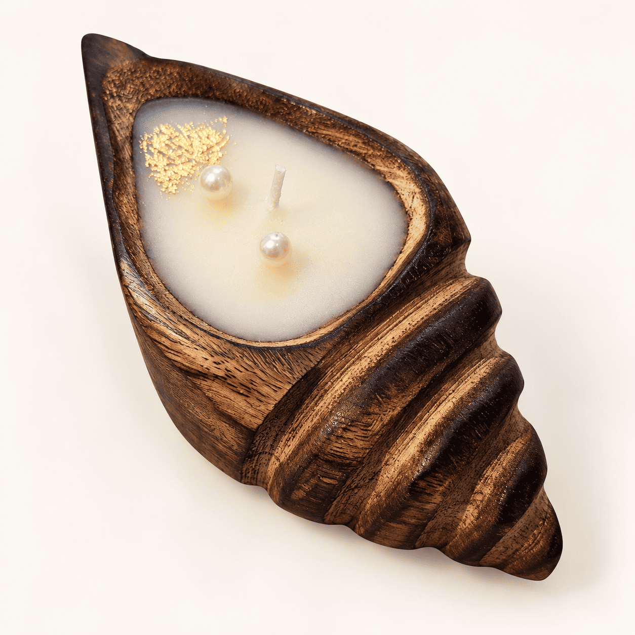 Seashell Wooden Decorative Candle